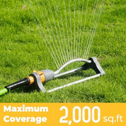 Durable Oscillating Sprinkler for Yard and Garden, Swinging Sprinkler with Adjustable Spray, Garden and Lawn Large Area Watering