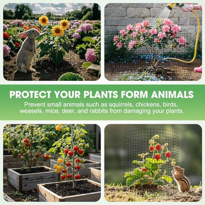 20 Pack Plant Protectors from Animals, 12x12" Metal Wire Mesh Plant Cages - size: 12in-30pcs