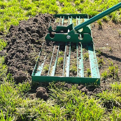 LANDZIE - Lawn Leveling Rake 24 Inch, Steel Yard Leveler Tool - style: 24 Inches