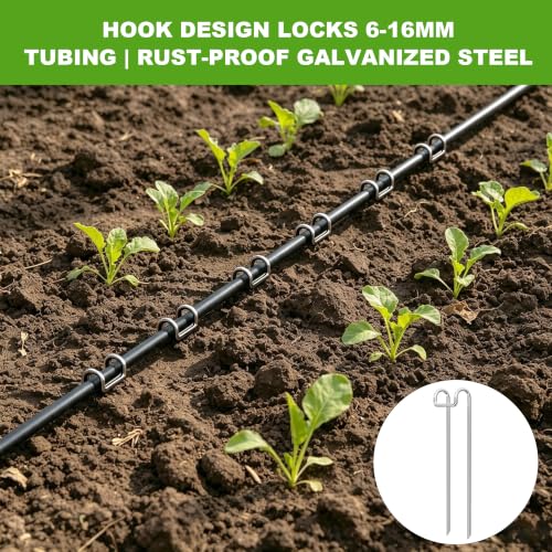 Thiswing Drip Irrigation Tubing Stakes, 30 Pack Hose Hold Downs for Garden - size: 30PCS