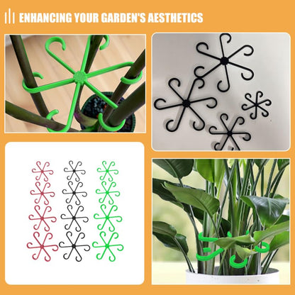 Toyvian 12Pcs Plant Stem Support Holders Floral Support Clips for Climbing Plants Garden Organization Stem Organizer Reusable Holders 5.39X5.39X0.11In