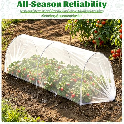 Pop Up Raised Garden Bed Cover, 4 Feet Plant Protection Mesh