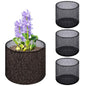 4 Pcs Aquatic Pond Planting Bags, Reusable Mesh Water Garden Pond Plant Pot - color: Black, size: Round