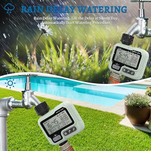 Hose Timer,Sprinkler Timers for Watering(Black), Automatic Outdoor Water Timer,Garden Irrigation System Controller,Timed Sprinklers for Yard,Hoses Timer for Lawn.