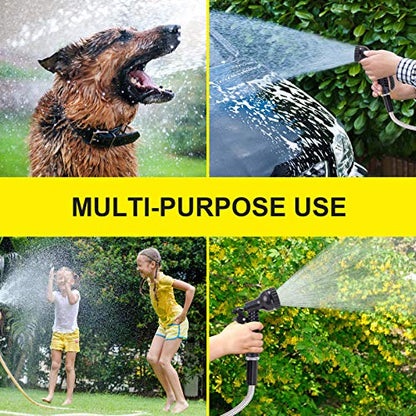 Stainless Steel Garden Hose 75 ft - Metal Water Hose with 2 Nozzles, Lightweight, Tangle Free & Kink Free, Heavy Duty, High Pressure, Flexible, Dog Proof - size: 75FT
