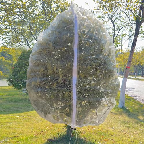 2 Pack 10x10 FT Fruit Tree Netting Apple Blueberry Zipper Drawstring - size: 10x10ft(2Packs)