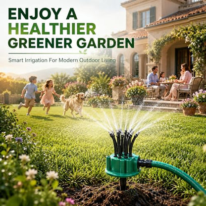 360 Degree Garden Automatic Multi Sprinkler Garden Lawn Sprinklers Roof Cooling Sprinklers Watering, 360 Rotating for Large Area Coverage,Grass Water Sprinkler for Pets Water Fun (2PCS) - color: 2PCS