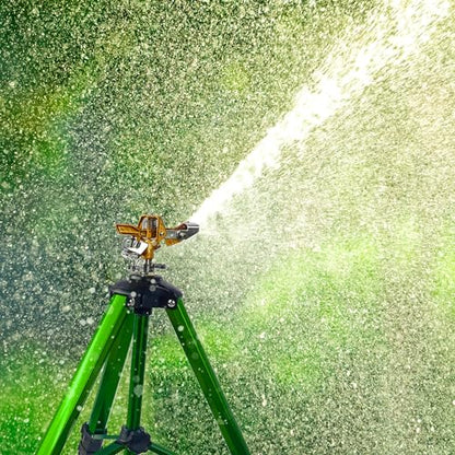LIULO TOOL Impact Sprinkler on Tripod Base, Tripod Sprinklers with Head, 360 Degree Large Area Irrigation with Extension Legs Flip Locks, Heavy Duty 3/4" Connector for Lawn Yard Garden - size: 1 Pack