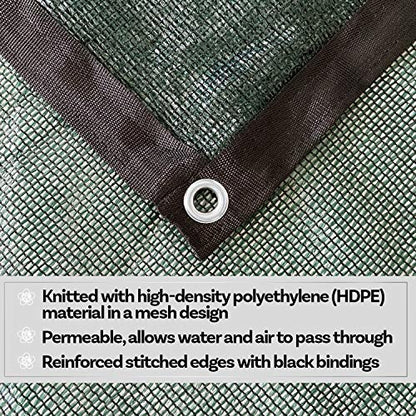 Alion Home HDPE 50% Sun Block Garden Netting Mesh - (6' x 15', Green) - color: Green, size: 6' x 15'