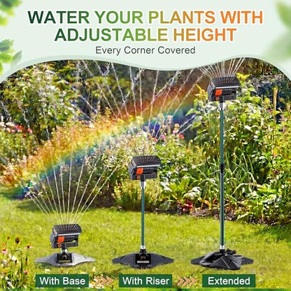 Oscillating Sprinkler with Aluminum Riser(Triangular) - style: Triangular