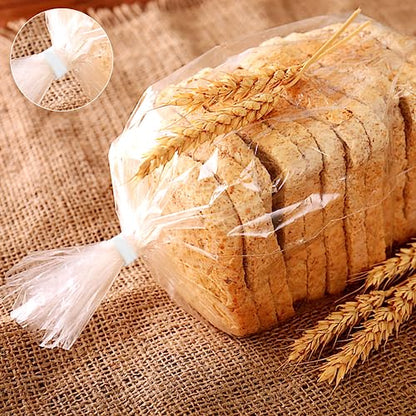 100 Pieces 5" Reusable White Paper Bread Twist Ties, White Twist Ties Bag Ties for Bags Bread Wire Ties Reusable Twist Tie for Treat Party Cello Candy Bread Coffee Bags Cake Pops