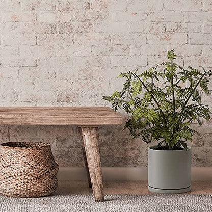 D'vine Dev 10 Inch Ceramic Planter Pot, Grey, 94-O-E-3 - color: Gray, size: Large