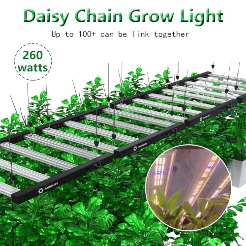 FARMLITE 260W LED Grow Lights for Indoor Plants Full Spectrum Growing Bar - size: 260watts