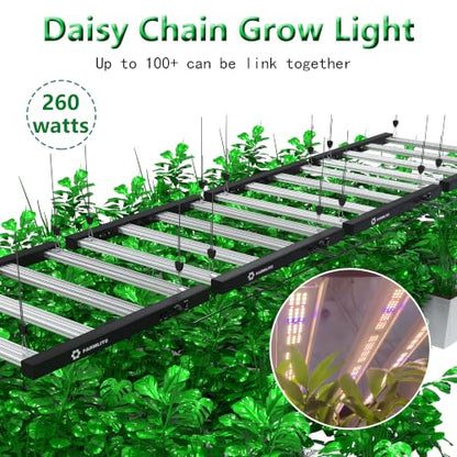 FARMLITE 260W LED Grow Lights for Indoor Plants Full Spectrum Growing Bar - size: 260watts