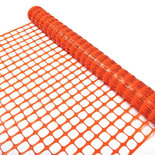 DOEWORKS Plastic Safety Fence, 4 ft x 100 ft Barrier Netting, Orange - color: Orange