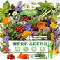 35 Herb Seeds Variety Pack, 16,400+ Non-GMO Heirloom Seeds for Planting