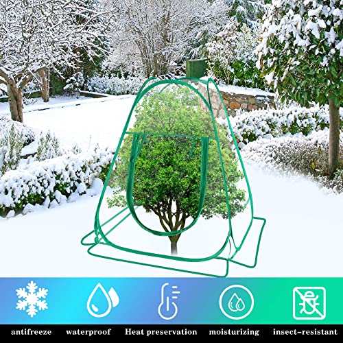 Pop Up Greenhouse Cover, PVC Mini Portable Greenhouse, 4 Nails, 27"x27"x30"