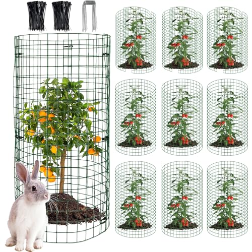 10 Sets 20"x 12" Wire Plant Protector from Animals, Plant Protector Cages - color: Green-10pcs