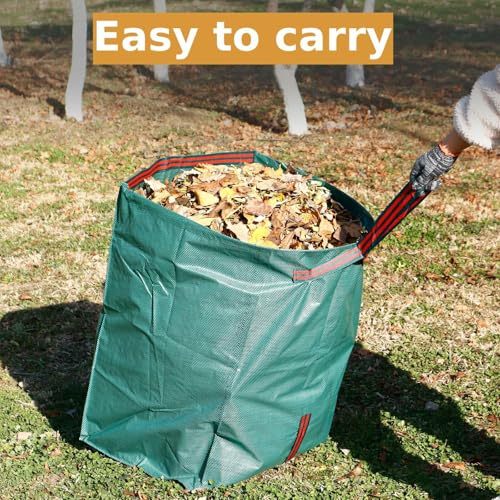 Adjustable Leaf Rake & 53 Gallon Bag, 33-68" Extendable Telescoping Yard