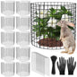 10 Pack Plant Protectors from Animals, 13x12 Plant Cages for Outdoor Plants - size: 10 PACK-13x12inch