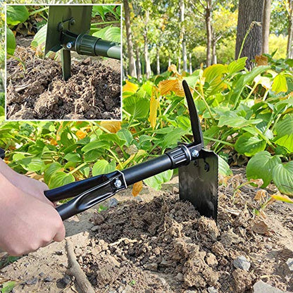 22.8 Inch Black Military Folding Camping Shovel,High Carbon Steel Entrenching Tool w/Wood Saw Edge and Tactical Carry Case - color: 22.8 IN Black