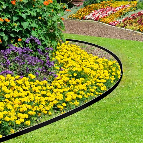 1.5 Inch x 100FT Garden Edging Border,Landscaping with 120pcs Spikes - size: 1.5IN x 100FT