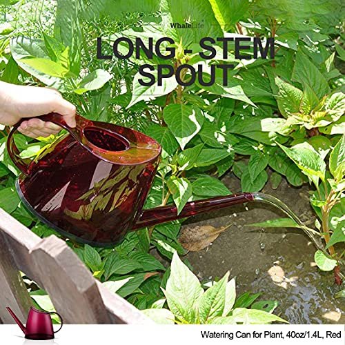 Small Indoor Plant Watering Can Long Spout 1.4L Red - color: Red