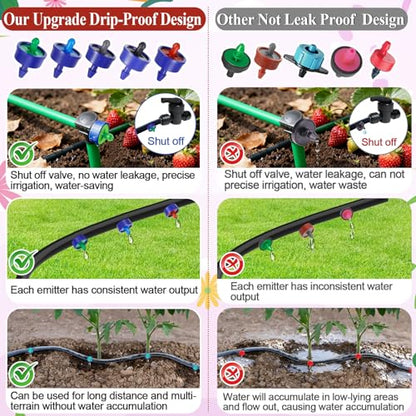 60Pcs 2 GPH Pressure Compensating Drip Emitters, 2 GPH Drippers - color: 60 PCS 2GPH