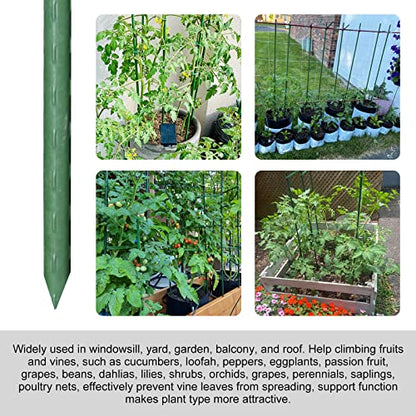 Garden Stakes, 57 Inch (Approx 5Ft) Steel Plant Tomato Stakes, 25 Pack - size: 57 inch