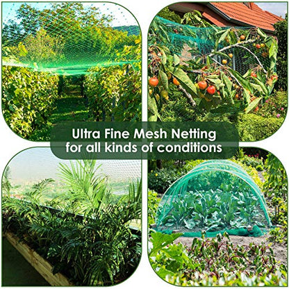 Ruolan Bird Netting for Garden Protect Vegetable Plants and Fruit Trees13X82Ft,Plastic Trellis Netting for Birds, Deer,Squirrels and Other Animals - size: 13X82