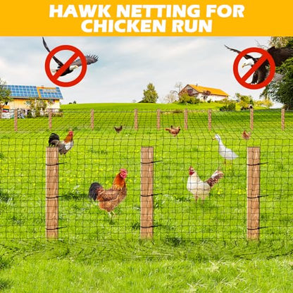 BSTPCOO Bird Netting 25'x100' with 2.4" Square Mesh Chicken Coop Nettings - size: 25'×100'-2.4''