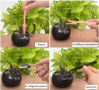 16 Pcs Mini Garden Hand Transplanting Succulent Tools Set, Miniature Planting Tool Kit, Small Gardening Tool for Indoor Succulent Bonsai, Potting, Cactus