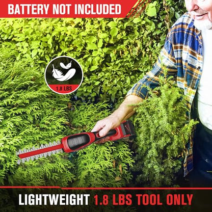 HEINPRO Cordless Hedge Trimmer Compatible with Milwaukee M18 Battery - color: Red