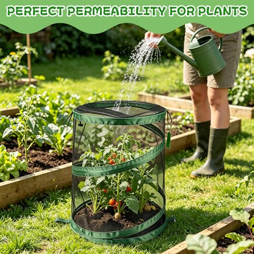 3Pcs Pop Up Plant Covers from Animals-20"x14" Foldable Mesh Plant Protector