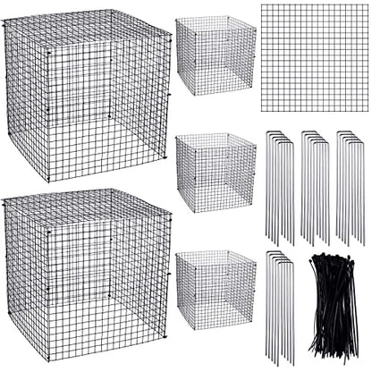 Zubebe 5 Pack Wire Plant Protectors Square Cage