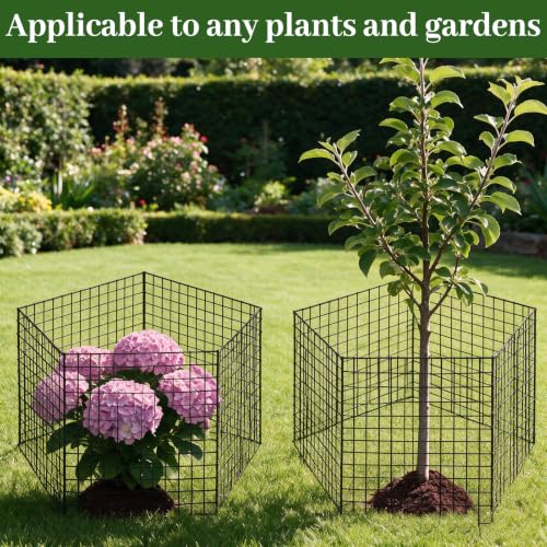 Garden Plant Protectors from Animals -12" x 14" Metal Plant Cages