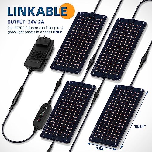 Barrina Grow Lights Panel for Indoor Plants, 4 x 10W Ultra-Thin Plant Light - size: 4 Pack