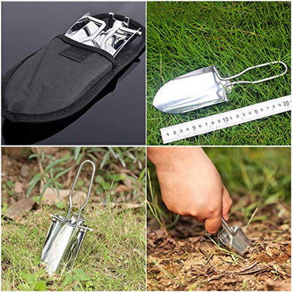 Lightweight Mini Shovels, Stainless Steel Foldable Garden Trowel