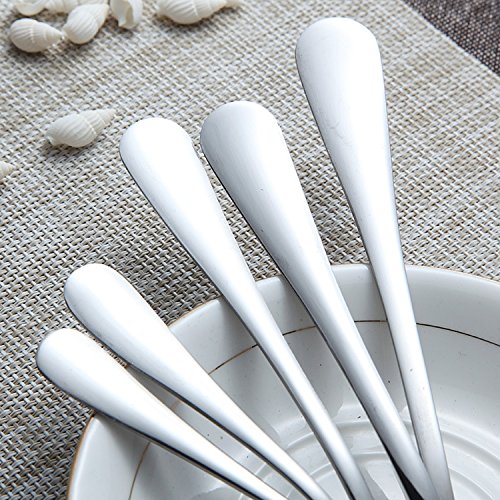 HornTide 6-Piece Dessert Forks Set, 3 Tines Fruit Salad Fork Flatware Stainless Steel Mirror Polishing 5.5-Inch 14cm, Ideal for Home, Kitchen and Restaurant - size: 6x Salad Fork