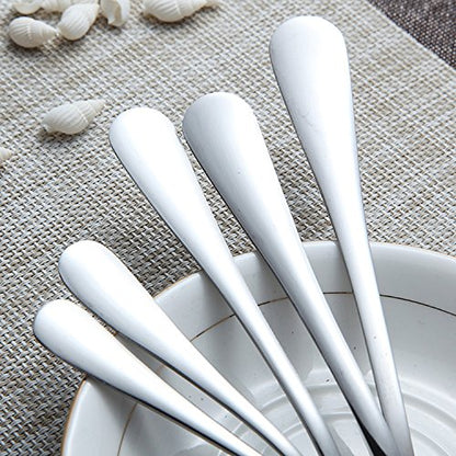 HornTide 6-Piece Dessert Forks Set, 3 Tines Fruit Salad Fork Flatware Stainless Steel Mirror Polishing 5.5-Inch 14cm, Ideal for Home, Kitchen and Restaurant - size: 6x Salad Fork