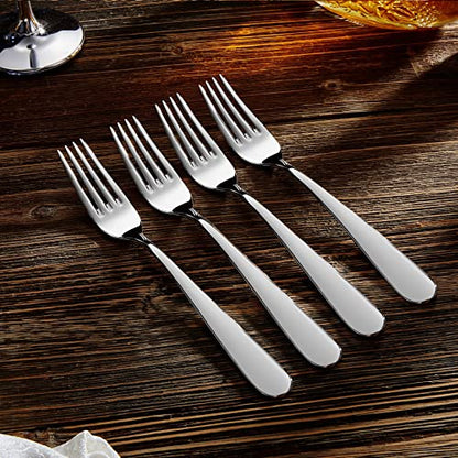 KEAWELL Premium Louise 4-Piece 18/10 Dinner Fork Set (8" Dinner Fork) - size: 8" Dinner Fork