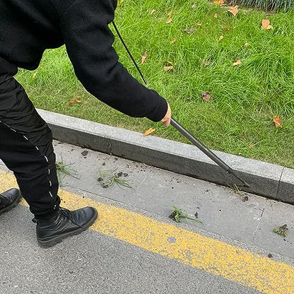 Crack Weeder Puller Tool Long Handle, Adjustable Crevice Weeding Remover Tool 29", Manual Sidewalk Crack Weeder Stand up Grass Weed Puller Cutter Tool for Yard Driveway