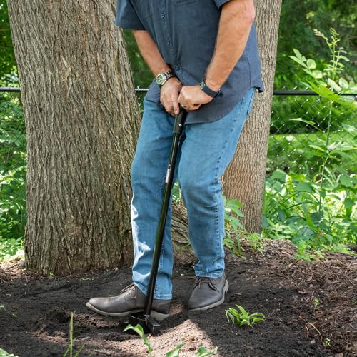 Bulb Planter Long Handle 39" Garden Tool - Walden Perfect Planter with Foot Bar for Tulips, Daffodils, Flowers - Heavy Duty Steel Bulb Transplanter Digger with Depth Markers, No Bending