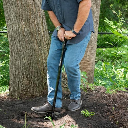 Bulb Planter Long Handle 39" Garden Tool - Walden Perfect Planter with Foot Bar for Tulips, Daffodils, Flowers - Heavy Duty Steel Bulb Transplanter Digger with Depth Markers, No Bending