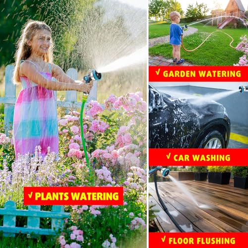 AyayaBoss Garden Hose Nozzle, Durable High Pressure Water Hose Sprayer Nozzle with 10 Patterns for Watering Plants, Washing Cars, Cleaning Patio, Showering Pets (Pack of 2) - size: 4.7 inches x 6.3 inches x 2.6 inches (Pack of 2)