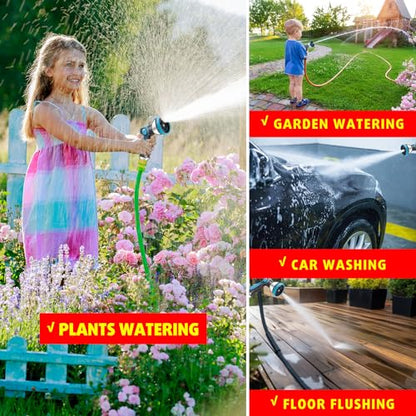 AyayaBoss Garden Hose Nozzle, Durable High Pressure Water Hose Sprayer Nozzle with 10 Patterns for Watering Plants, Washing Cars, Cleaning Patio, Showering Pets (Pack of 2) - size: 4.7 inches x 6.3 inches x 2.6 inches (Pack of 2)