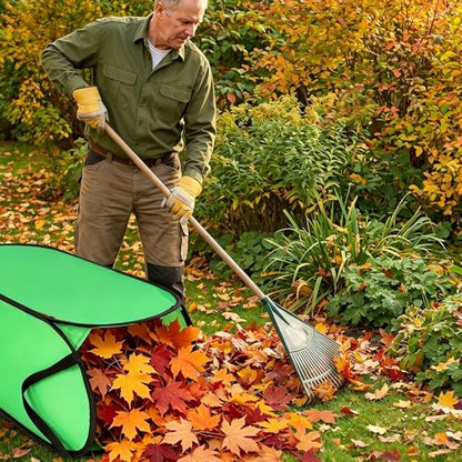 2 Pcs Leaf Bag Chute, Reusable Pop Up Leaf Bag Chute for Easy Leaves Cleanup, No Bending Required, Foldable Leaf Bag Holder for Lawn Yard Gardening Camping Parties