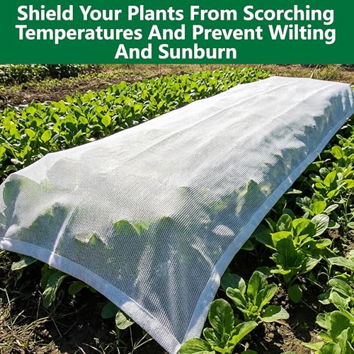 9.9 x 6.6 Ft Plant Sun Shade Cloth, 60% Shading White Sun Protection Net - color: 2x3m