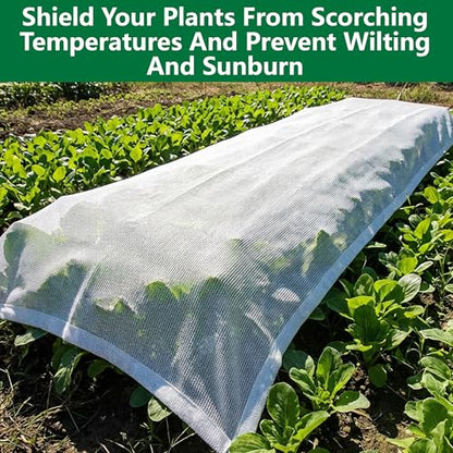 9.9 x 6.6 Ft Plant Sun Shade Cloth, 60% Shading White Sun Protection Net - color: 2x3m