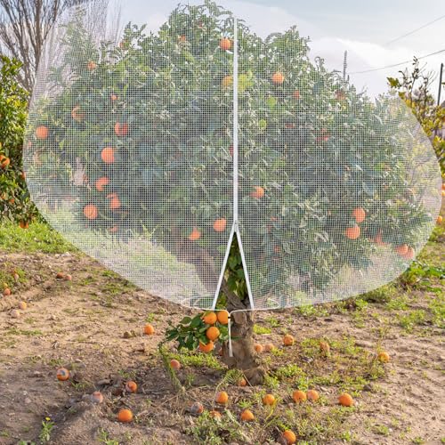 1 Pcs Large Fruit Tree Netting 12 X 12 Ft with Zipper Drawstring - size: 12 x 12 ft